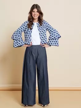 Выкройка: Жакет с воланами на рукавах