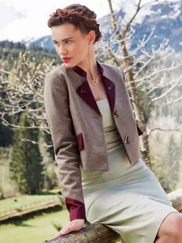 Выкройка: Жакет с воротником-стойкой