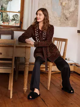 Выкройка: Жакет с завязывающимся поясом