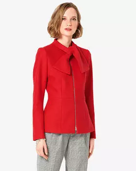 Выкройка: Жакет с завязывающимся воротником