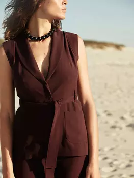 Выкройка: Жилет с шалевым воротником