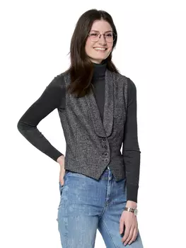 Выкройка: Жилет с воротником-шалькой