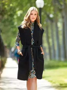 Выкройка: Жилет с воротником-шалькой