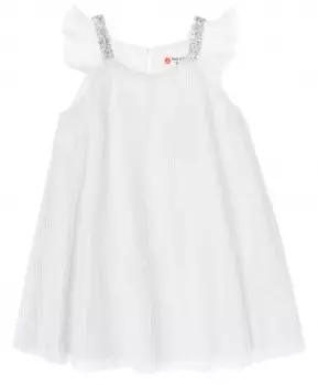 Белое нарядное платье Button Blue