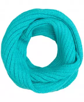 Бирюзовый вязаный воротник Button Blue