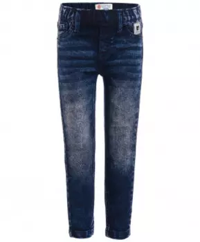 Голубые джинсы Slim Fit на резинке Button Blue