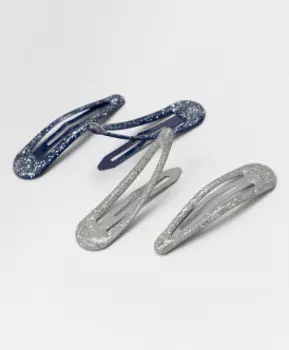 Набор заколок для волос, 4 шт. Button Blue