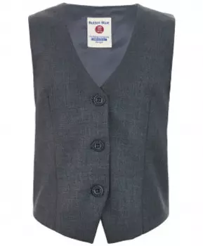 Серый классический жилет Button Blue