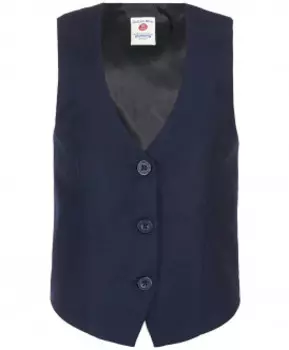 Синий классический жилет Button Blue