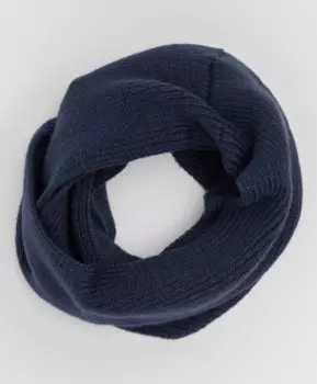 Синий вязаный воротник Button Blue