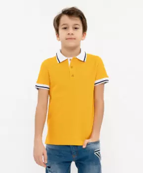 Желтое поло с принтом Button Blue