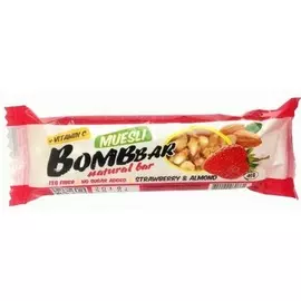 Батончик мюсли клубника Bombbar 45г