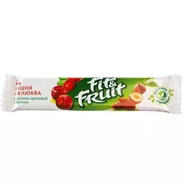 Батончик вишня и клюква Fit&amp;Fruit 30 г