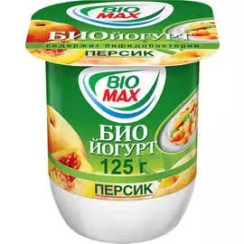 Биойогурт фруктовый персик BioMax 2,5% 125 г