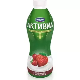 Биойогурт питьевой клубника-земляника Активия 2% 870г