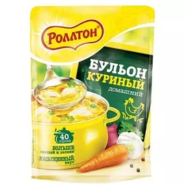 Бульон домашний с куриным вкусом Роллтон 100г