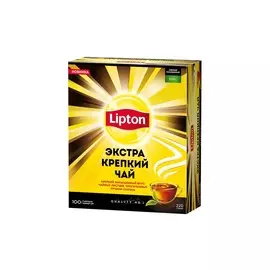 Чай экстра крепкий Lipton 100 пакетиков