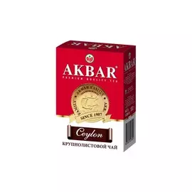 Чай цейлонский черный красный лист Акбар 100г