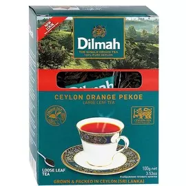 Чай цейлонский крупный листовой Dilmah 100г