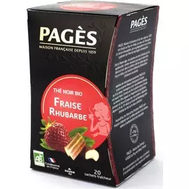 Чай черный био клубника и ревень Pages 36г