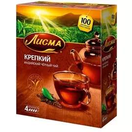 Чай черный крепкий Лисма 100 пакетиков*2г