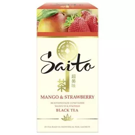 Чай черный Манго и Клубника Saito 25 пак
