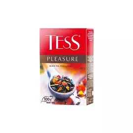 Чай черный с шиповником и яблоком Tess Pleasure 100г