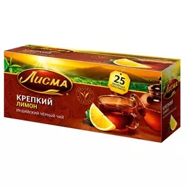 Чай крепкий лимон Лисма 25 пакетиков*1,5 г