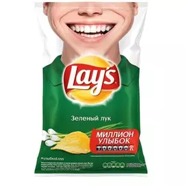 Чипсы молодой зеленый лук Лейз 150 г
