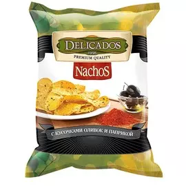 Чипсы оливки и паприка Деликадос Nachos 150г