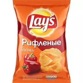 Чипсы рифленые со вкусом паприки Lays 150г