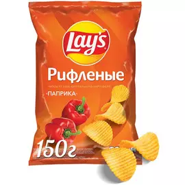 Чипсы рифленые со вкусом паприки Lays 150г