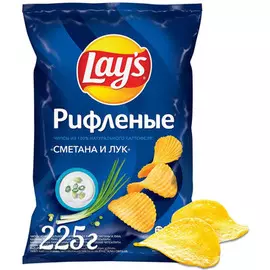 Чипсы сметана и лук Лейз 225г