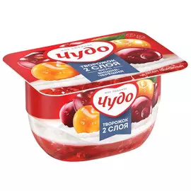 Десерт творожный творожок воздушный вишня-черешня Чудо 4% 100г