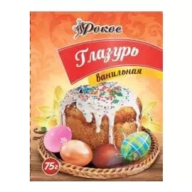 Глазурь для куличей белая Рокос