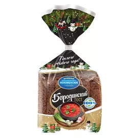 Хлеб ржаной пшеничный нарезка Бородинский 400г