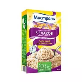 Хлопья 5 злаков Мистраль 400г