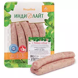 Индейка охл Колбаски Индилайт д/жарки 500г
