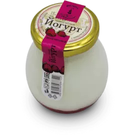 Йогурт двухслойный с земляникой Афанасий 2,9% 240г