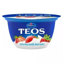 Йогурт греческий клубника Савушкин 2% 140г