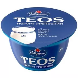 Йогурт греческий натуральный Савушкин 2% 140г