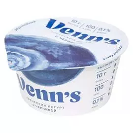Йогурт Греческий с черникой Venns 0,1% 130г