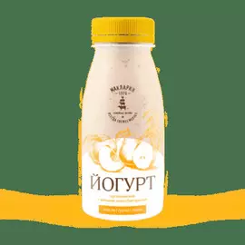 Йогурт персик груша злаки Макларин 2,4% 250г