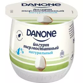 Йогурт термостатный натуральный Данон 4% 160г