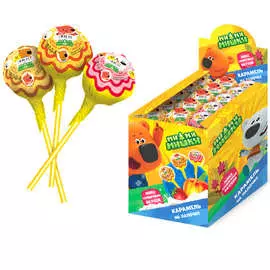 Карамель на палочке со вкусом фруктов 12г