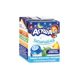 Каша молочная засыпайка рис-яблоко-груша Агуша 200мл