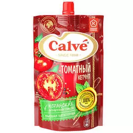 Кетчуп томатный в пакете Calve 350г