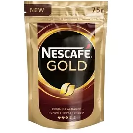 Кофе натуральный растворимый с добавлением молотого Nescafe Gold 75г