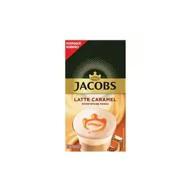 Кофейный напиток растворимый латте с карамелью Якобс 8х17г