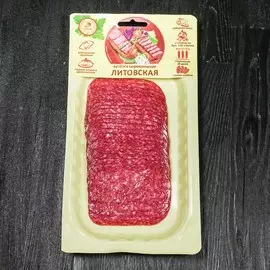Колбаса литовская сырокопченая нарезка Иней 100г